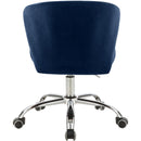  Meridian Finley Navy Velvet Upholstered Office Chair IMAGE 3