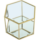  Meridian Sei Gold Glass And Steel Coffee Table IMAGE 3