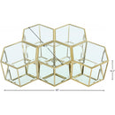 Meridian Sei Gold Glass And Steel 5 pc Modular Coffee Table IMAGE 4