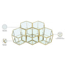  Meridian Sei Gold Glass And Steel 5 pc Modular Coffee Table IMAGE 5