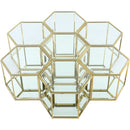  Meridian Sei Gold Glass And Steel 7 pc Modular Coffee Table IMAGE 3