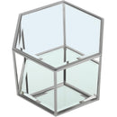  Meridian Sei Chrome Glass And Steel Coffee Table IMAGE 3