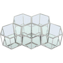  Meridian Sei Chrome Glass And Steel 5 pc Modular Coffee Table IMAGE 3