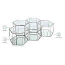  Meridian Sei Chrome Glass And Steel 5 pc Modular Coffee Table IMAGE 5
