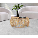 Meridian Priya Gold Aluminum Coffee Table IMAGE 2