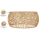  Meridian Priya Gold Aluminum Coffee Table IMAGE 6