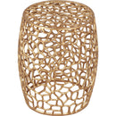  Meridian Priya Gold Aluminum End Table IMAGE 3
