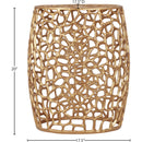  Meridian Priya Gold Aluminum End Table IMAGE 5