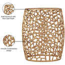  Meridian Priya Gold Aluminum End Table IMAGE 6
