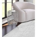  Meridian Priya Silver Aluminum End Table IMAGE 2