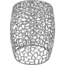  Meridian Priya Silver Aluminum End Table IMAGE 3