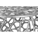 Meridian Priya Silver Aluminum End Table IMAGE 4