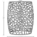  Meridian Priya Silver Aluminum End Table IMAGE 5