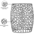 Meridian Priya Silver Aluminum End Table IMAGE 6