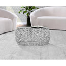  Meridian Priya Silver Aluminum Coffee Table IMAGE 2