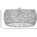 Meridian Priya Silver Aluminum Coffee Table IMAGE 5