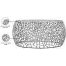  Meridian Priya Silver Aluminum Coffee Table IMAGE 6