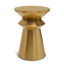  Meridian Jai Gold Iron End Table IMAGE 1