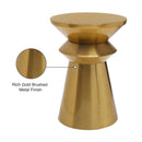  Meridian Jai Gold Iron End Table IMAGE 6