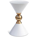  Meridian Malia White Iron End Table IMAGE 1
