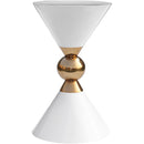  Meridian Malia White Iron End Table IMAGE 3