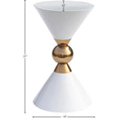  Meridian Malia White Iron End Table IMAGE 5