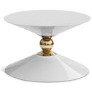  Meridian Malia White Iron Coffee Table IMAGE 1