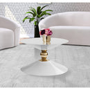  Meridian Malia White Iron Coffee Table IMAGE 2