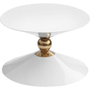  Meridian Malia White Iron Coffee Table IMAGE 3