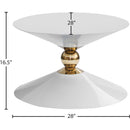  Meridian Malia White Iron Coffee Table IMAGE 5