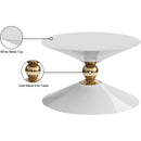 Meridian Malia White Iron Coffee Table IMAGE 6