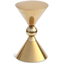  Meridian Malia Gold Stainless Steel End Table IMAGE 1