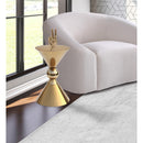  Meridian Malia Gold Stainless Steel End Table IMAGE 2