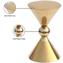  Meridian Malia Gold Stainless Steel End Table IMAGE 6