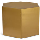  Meridian Hexagon Gold Iron Coffee Table IMAGE 1
