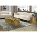  Meridian Hexagon Gold Iron 2 pc Modular Coffee Table IMAGE 2