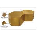 Meridian Hexagon Gold Iron 2 pc Modular Coffee Table IMAGE 4