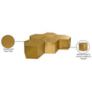  Meridian Hexagon Gold Iron 5 pc Modular Coffee Table IMAGE 4