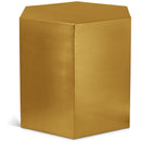  Meridian Hexagon Gold Iron End / Side Table IMAGE 1