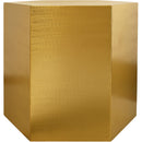  Meridian Hexagon Gold Iron End / Side Table IMAGE 3