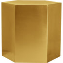  Meridian Hexagon Gold Iron End / Side Table IMAGE 4