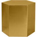  Meridian Hexagon Gold Iron End / Side Table IMAGE 5