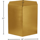  Meridian Hexagon Gold Iron End / Side Table IMAGE 8