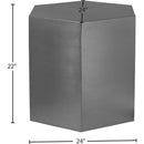  Meridian Hexagon Chrome Iron End / Side Table IMAGE 9