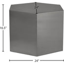 Meridian Hexagon Brushed Chrome Coffee Table IMAGE 8