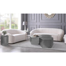  Meridian Hexagon Chrome Iron 3 pc Modular Coffee Table IMAGE 2