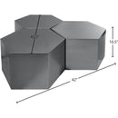  Meridian Hexagon Chrome Iron 3 pc Modular Coffee Table IMAGE 3