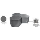  Meridian Hexagon Chrome Iron 3 pc Modular Coffee Table IMAGE 4