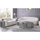  Meridian Hexagon Chrome Iron 4 pc Modular Coffee Table IMAGE 2
