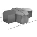  Meridian Hexagon Chrome Iron 4 pc Modular Coffee Table IMAGE 3